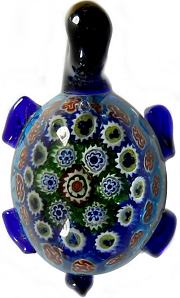 Blue Millefiori Turtle