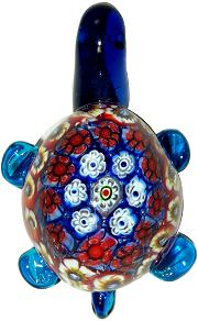 Red White & Blue Millefiori Turtle 