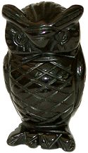 Black Obsidian Owl Carving