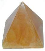 Orange Calcite Pyramid