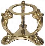 Ornate Scroll Brass Ball Stand