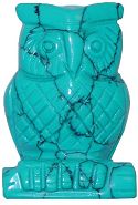 Blue Howlite Owl Carving