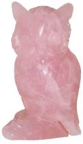 Rose Quartz Owl Carving