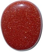 Red Goldstone Palm Stone