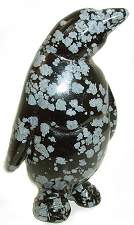 Snowflake Obsidian Penguin