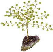 Peridot Gemstone Tree