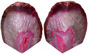 Pink Agate Bookends