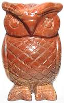 Red Jasper Owl Carving