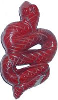 Red Jasper Snake Carving