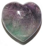 Rainbow Fluorite  Heart