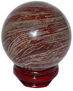 Red Wave Jasper Sphere