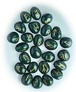 Black Obsidian Runes Set