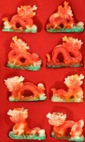 8 Color Dragons Figurines Set