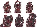 Red Happy Buddha Set 6 $6.95
