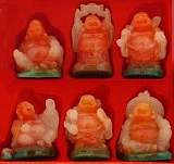Multicolor Buddha Figurines Set 6