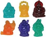 Assorted Colors Buddha Figurines Set 6