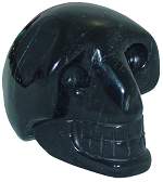 Obsidian Skull Carving