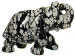 Snowflake Obsidian Elephant