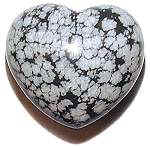 Snowflake Obsidian Heart 