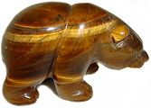 Tiger Eye Bear Carving