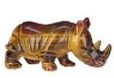 Tiger Eye Rhino Carving