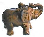 Tiger Eye Carved Elephant