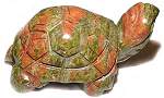 Unakite Turtle Carving