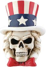 Uncle Sam Skull Figurine