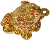 Money Frog on Gold Ingots