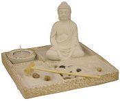 Stone Buddha in Zen Garden