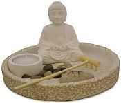 Stone Zen Garden with Buddha