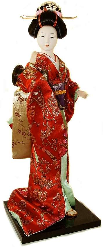 Geisha Doll in Red