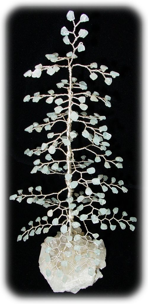 Large Aquamarine Gem Tree