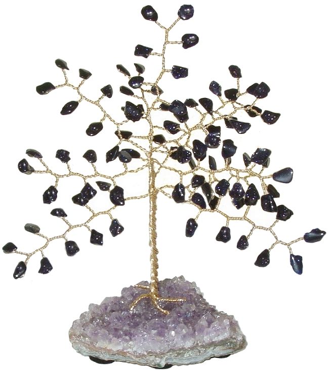 Blue Goldstone Gem Tree 