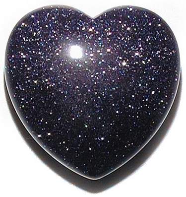 Blue Goldstone Heart