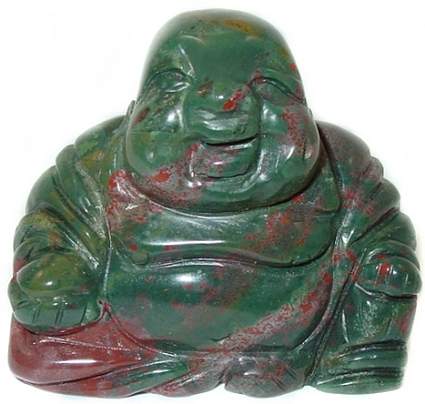 Bloodstone Buddha Carving