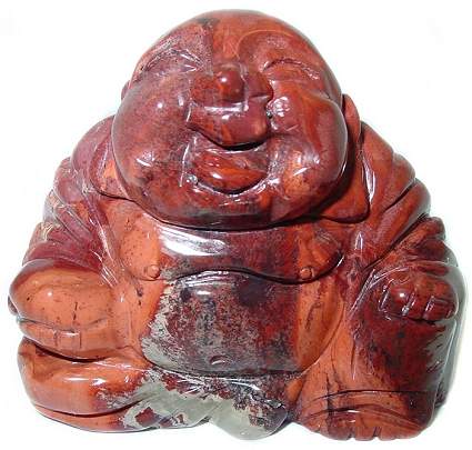 Rainbow Jasper Buddha Carving