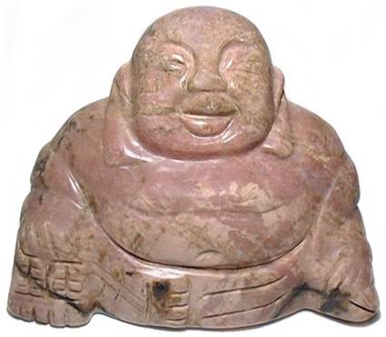 Rhodonite Buddha Carving