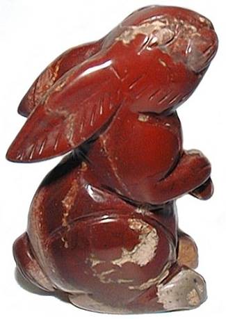 Red Jasper Carved Rabbit