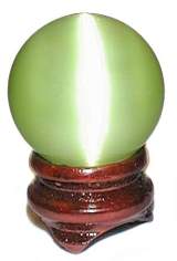 Light Green Cat's Eye 40mm Sphere