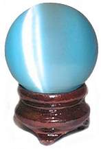 Aqua Blue Cat's Eye 40mm Sphere