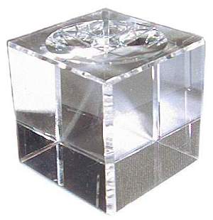 Crystal Cube Ball Holder
