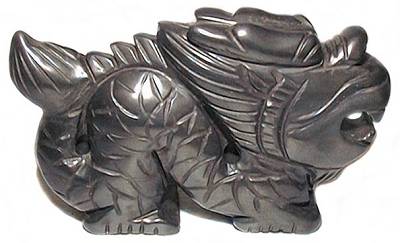 Hematite Dragon Carving