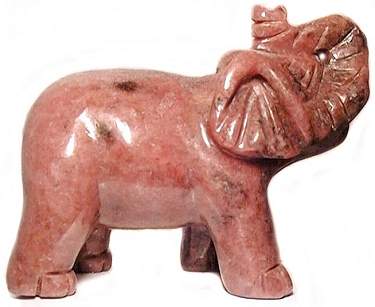 Rhodonite Elephant Carving