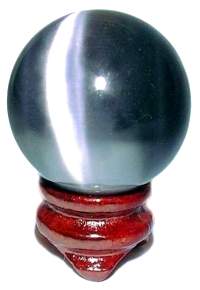 Black Onyx Cat's Eye 2" Sphere