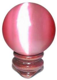 Pink 2" Cat's Eye Sphere w/Stand