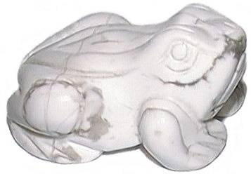 Howlite Frog Carving