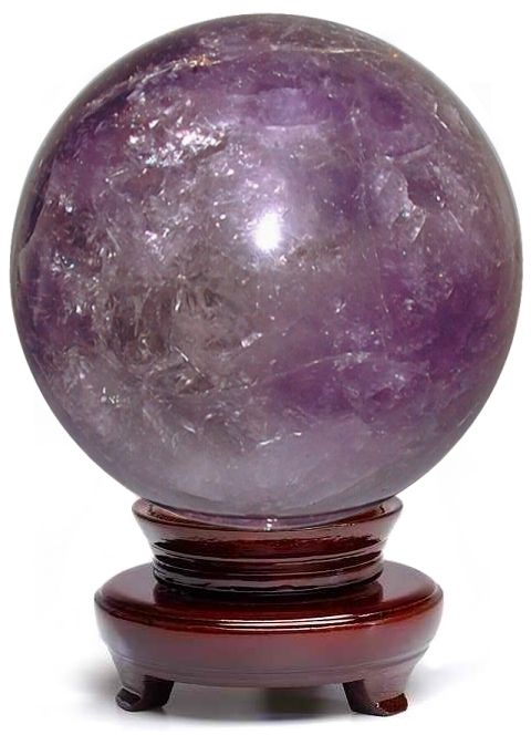 Large Wood Sphere Stand Finish