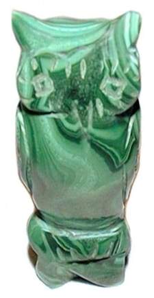 Malachite Owl Carving