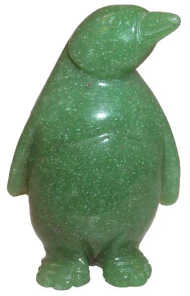 Aventurine Penguin Carving